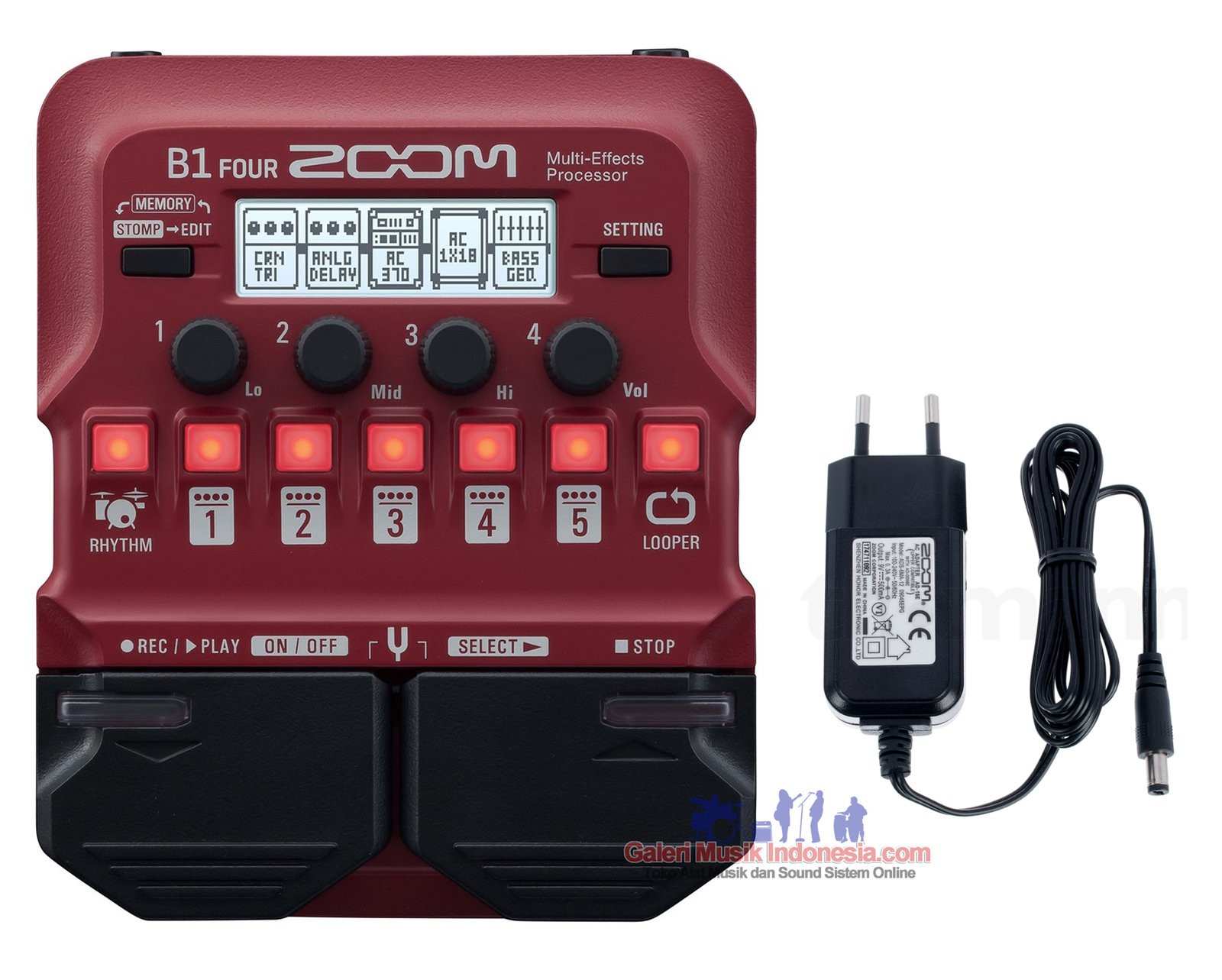 ZOOM B1 FOUR　AD-16A/D Jual Zoom B1 FOUR with AD16E Bass Multieffects Processor